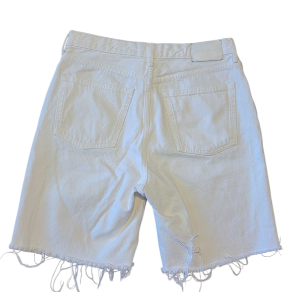 EVERLANE The Cheeky Long Short Shorts‎ White Denim 28 - Picture 5 of 10